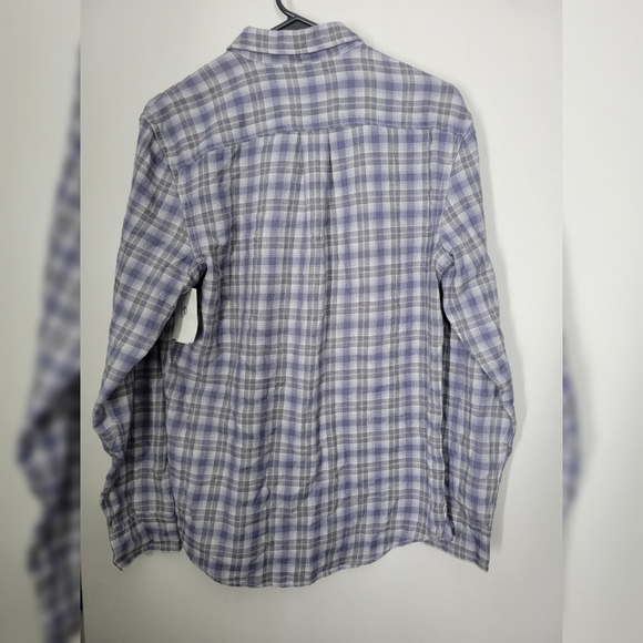 NWOT WALLIN & Bros Small Cotton Button Down Casual Shirt Blue Gray Small - Picture 3 of 4